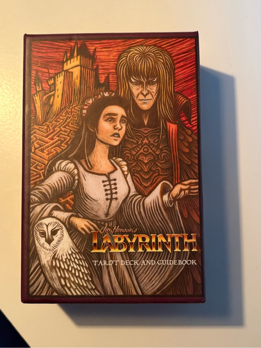 Labyrinth Tarot Deck and Guidebook - Red and Brown Artwork